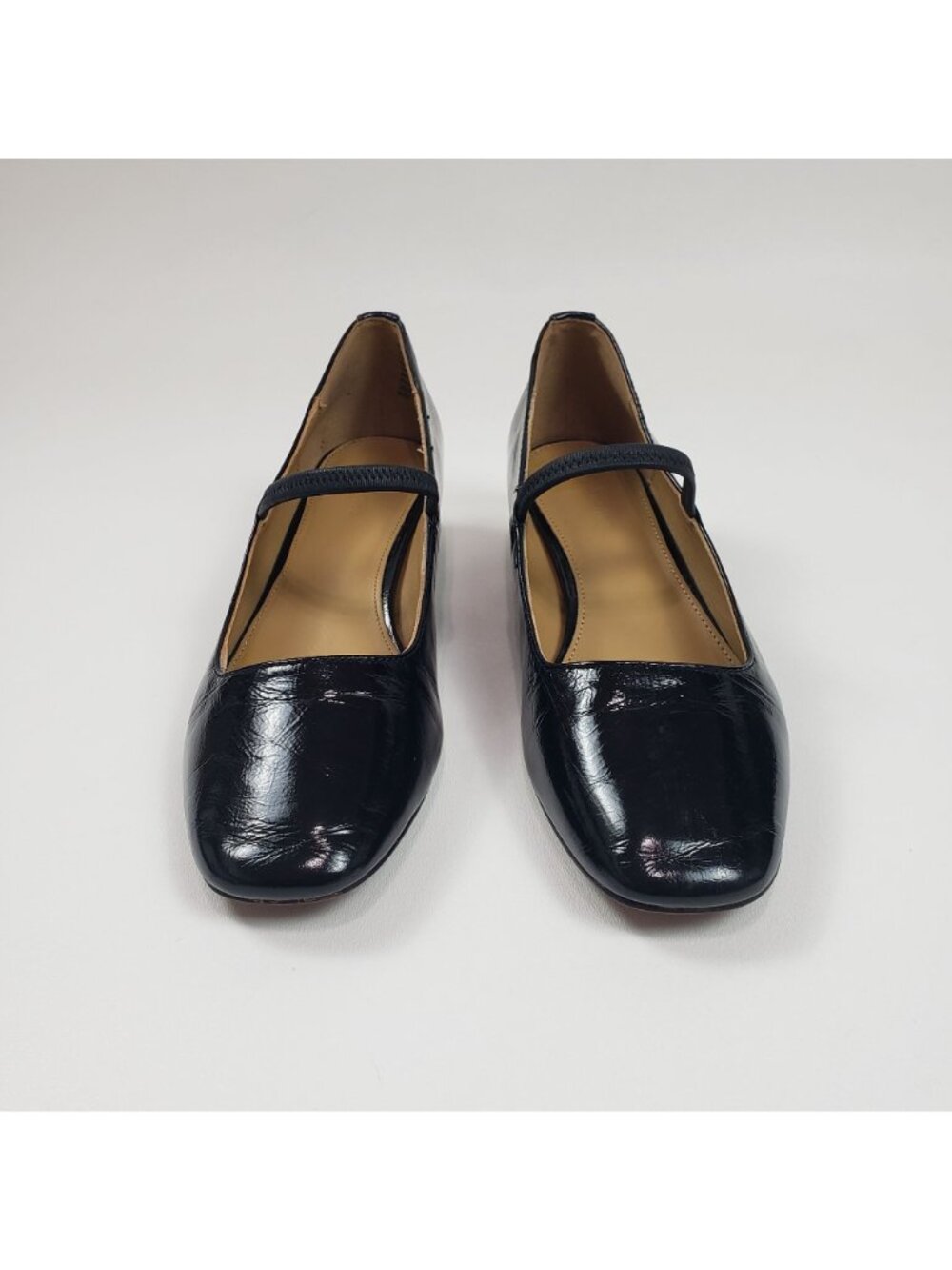 Madewell The Greta Pump True Black Crinkled Patent Leather Mary Jane Strap Sz 7M - Picture 12 of 15